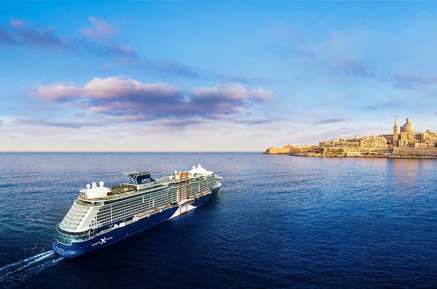 celebrity apex cruise ship heading towards europe