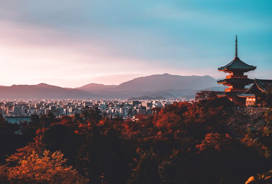 japan overlooking landscape